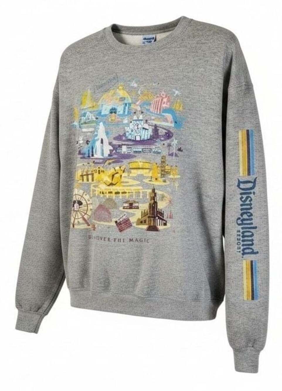2001 Disney Parks California Adventure Discover The Magic Gray Sweatshirt Sz. L
